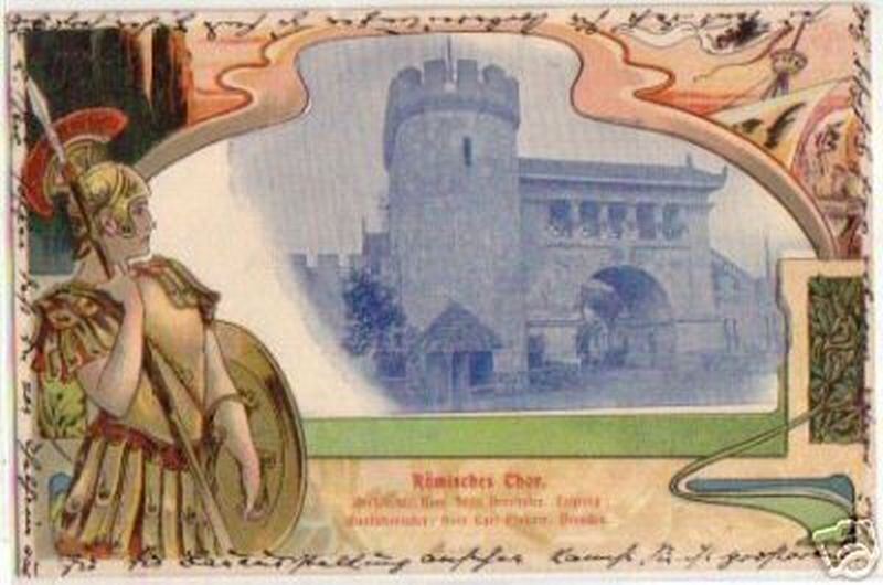 08669 Postcard German Building Exhibition Dresden 1900