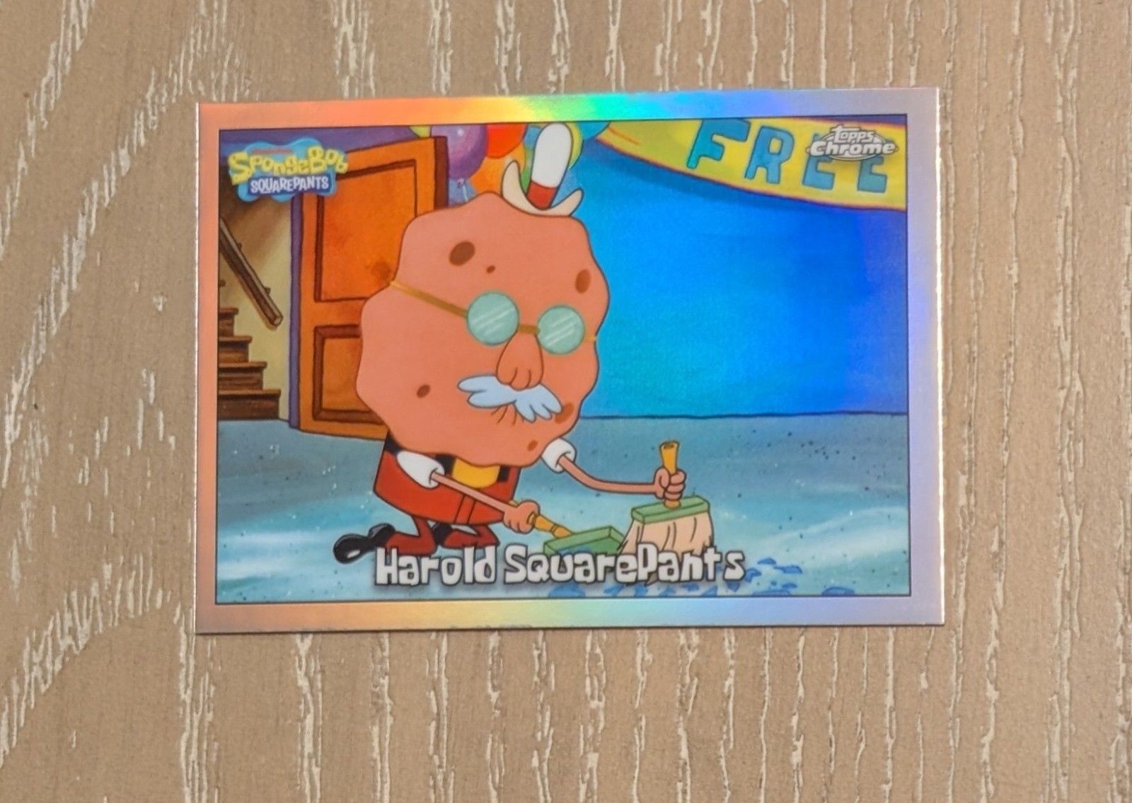 2025 Topps Chrome SpongeBob SquarePants #16 Harold SquarePants Refractor