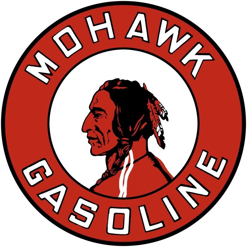 MOHAWK Gasoline DEALER Style NEW METAL SIGN: 12″ Dia. Round