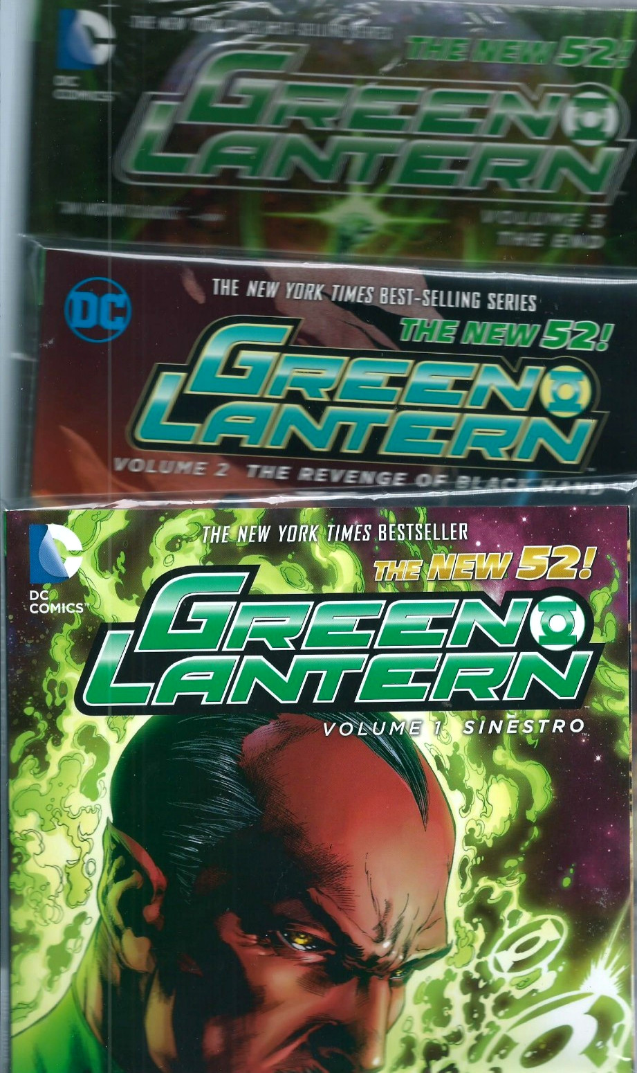 GREEN LANTERN – VOL. 1: SINESTRO; VOL. 2: REVENGE OF BLACK HAND;VOL. 3: THE END