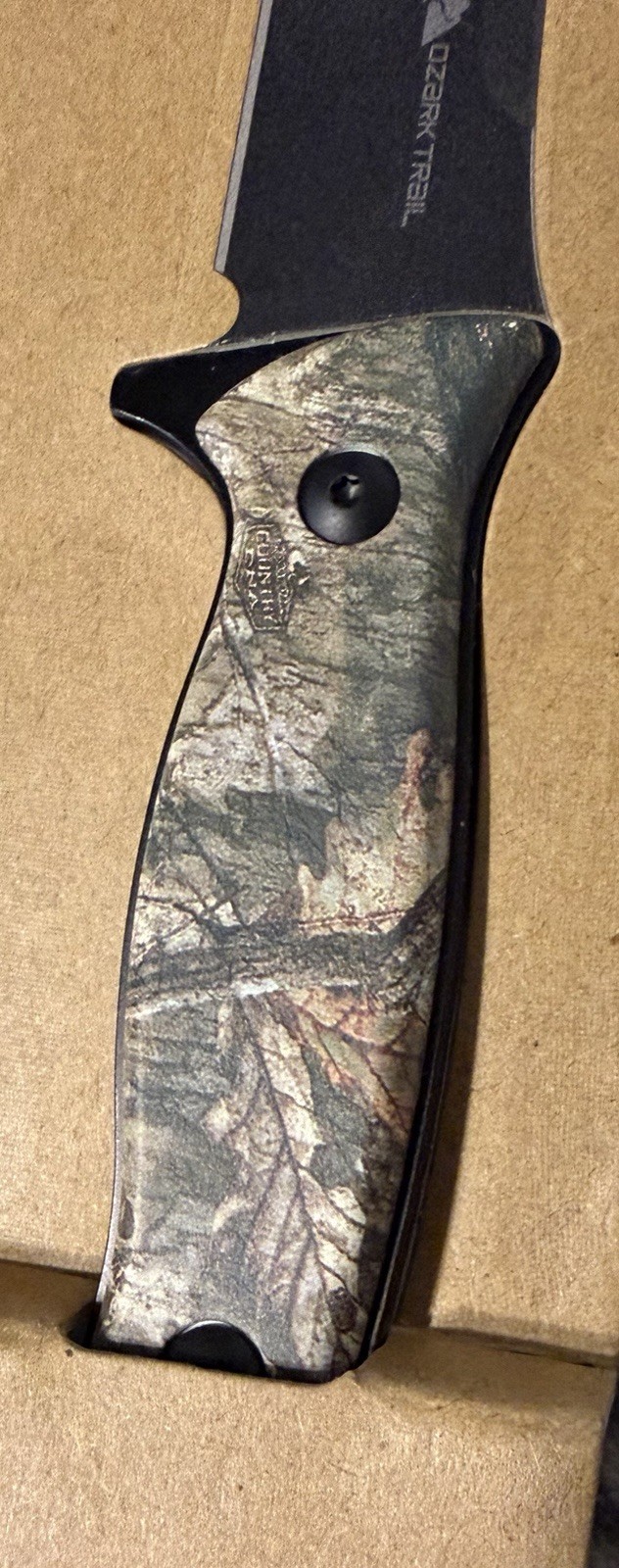 Ozark Trail Wanderer 7.5 inch Fixed Knife, Mossy Oak Handle, Sheath Included