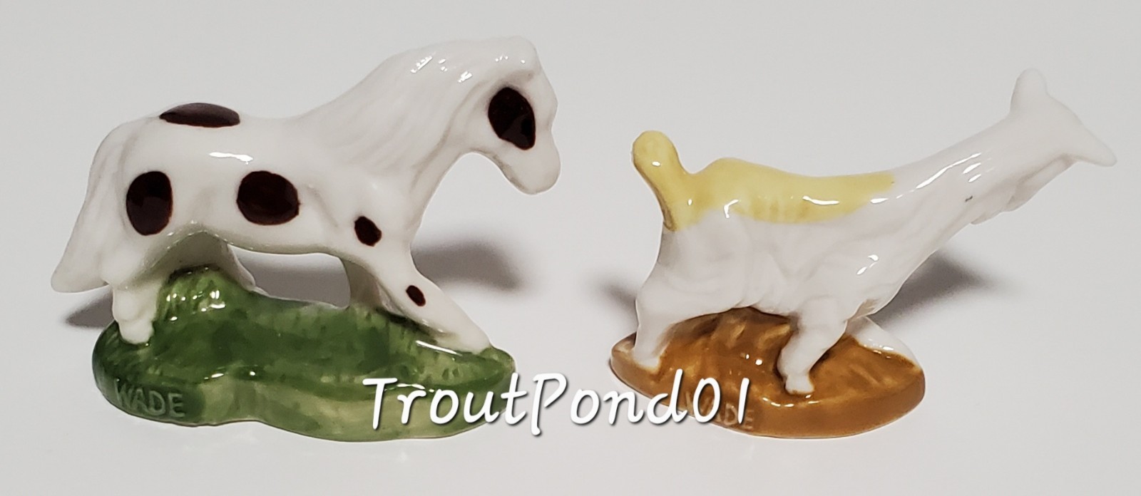 Wade Whimsies Farmyard 2003 Set 5 Figurines Pony Pig Duck Cow Goat Cockerel +Box