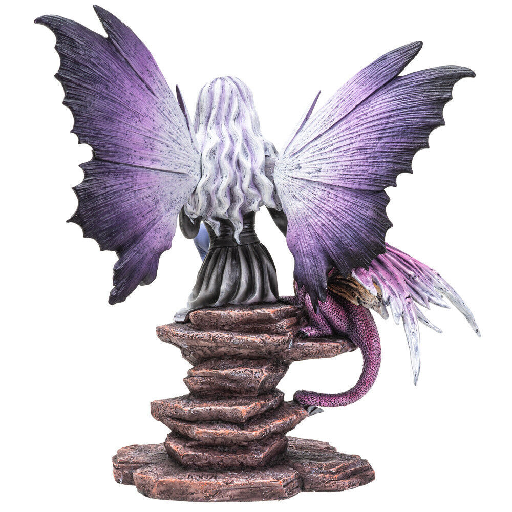 PT Pacific Giftware Fairy with Dragon Hand Painted Cold Cast Resin Figurine