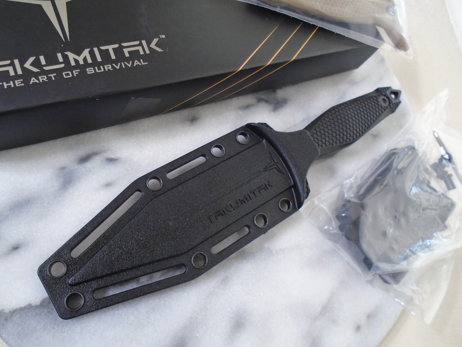 Takumitak Protector Dagger Knife Dual Edge Full Tang 3Cr13 TKF303 2 Handles 9″
