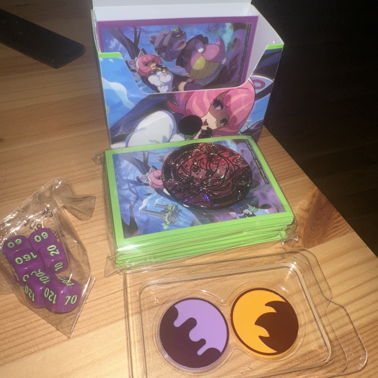 Klara Deck Box and Cryus Sleeves, Dice, Coin, Markers, Pokemon Tournament