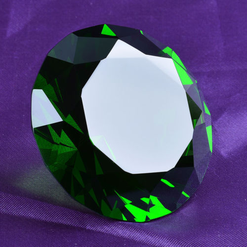 New 80mm Crystal Diamond Paperweight Solid Color Wedding Gifts 3.15″ W
