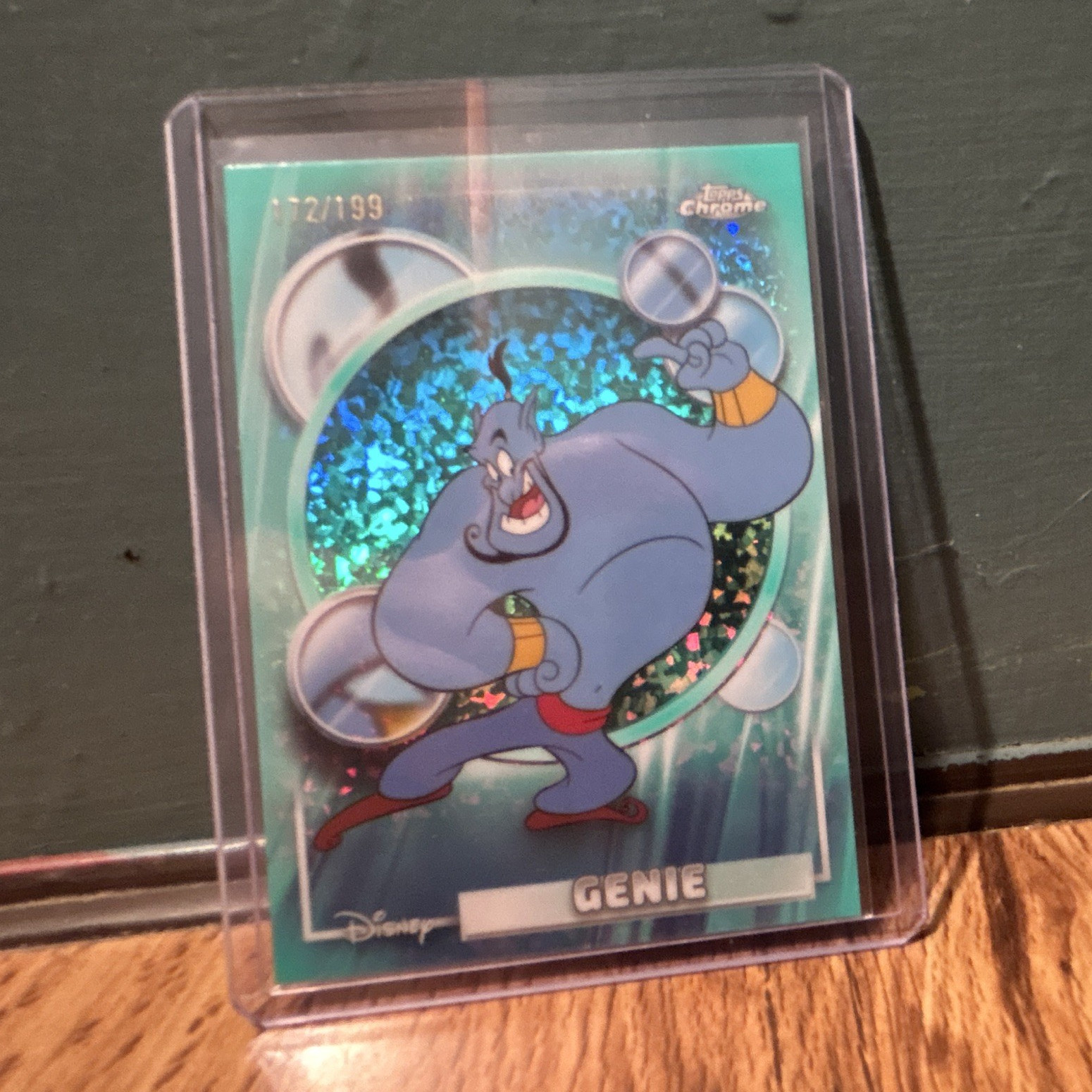 2026 Topps Chrome Disney – Genie Aqua Mini Diamond Refractor 172/199