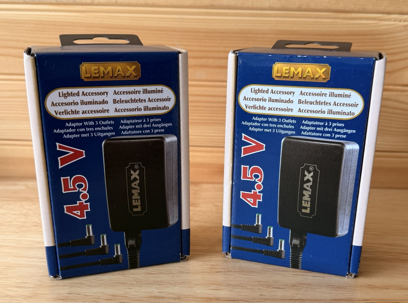 Lot of 2 Lemax 94566 4.5V AC Power Adapters 3 Output Christmas Village