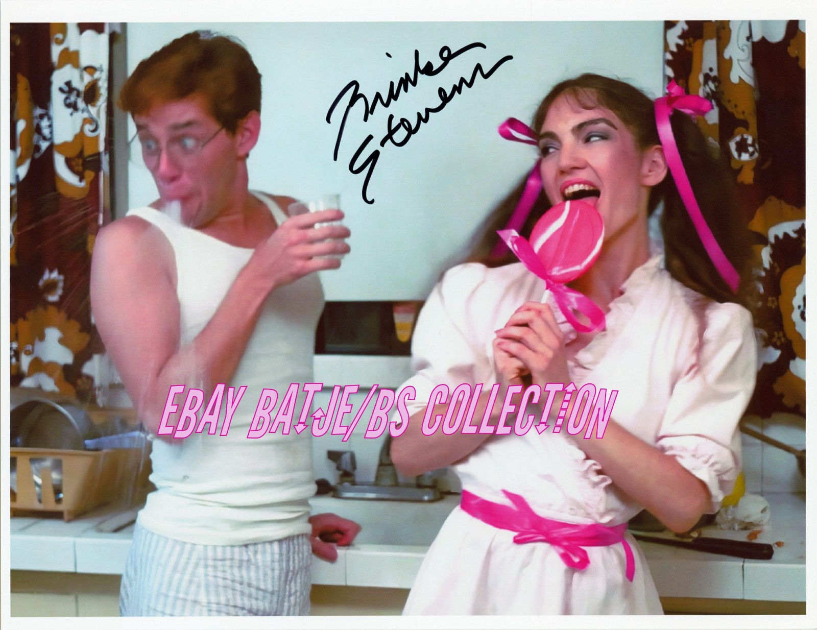 BRINKE STEVENS AUTOGRAPHED COLOR PHOTOGRAPH FROM NIGHTMARE SISTERS