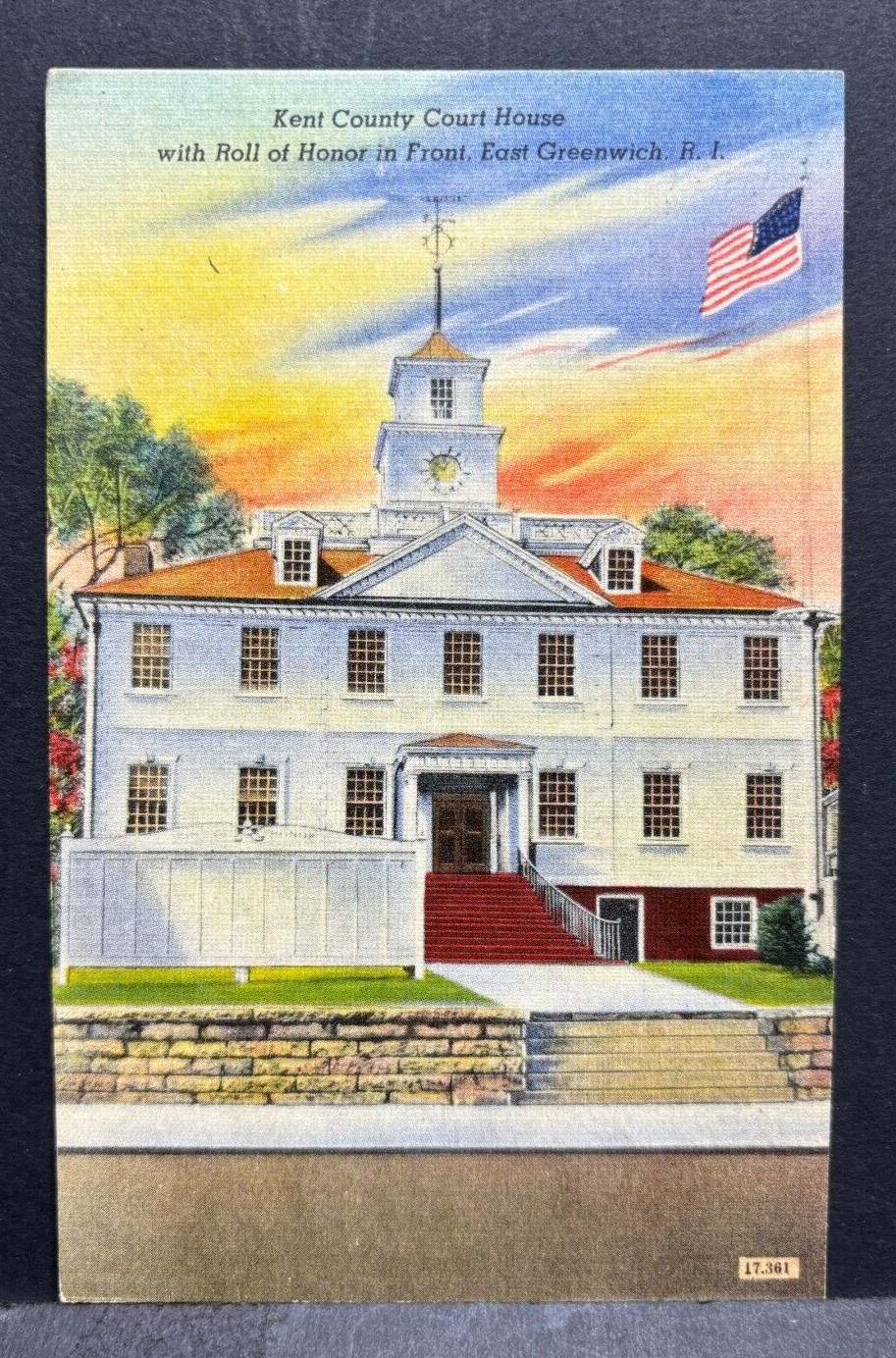 Postcard Kent County Court House East Greenwich R.I.