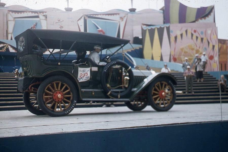 35mm Slide 1950s Red Border Kodachrome 1911 Oldsmobile Car Show