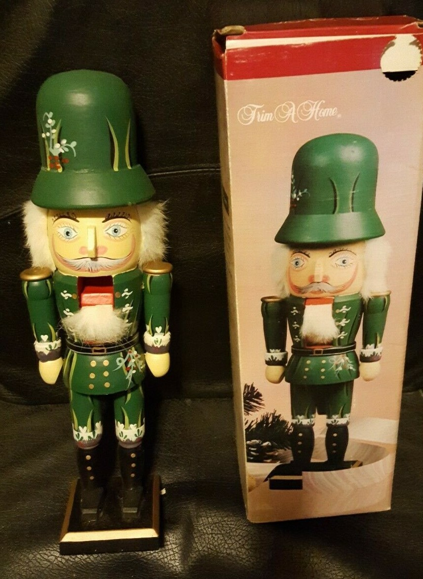 Trim a home nutcracker, green