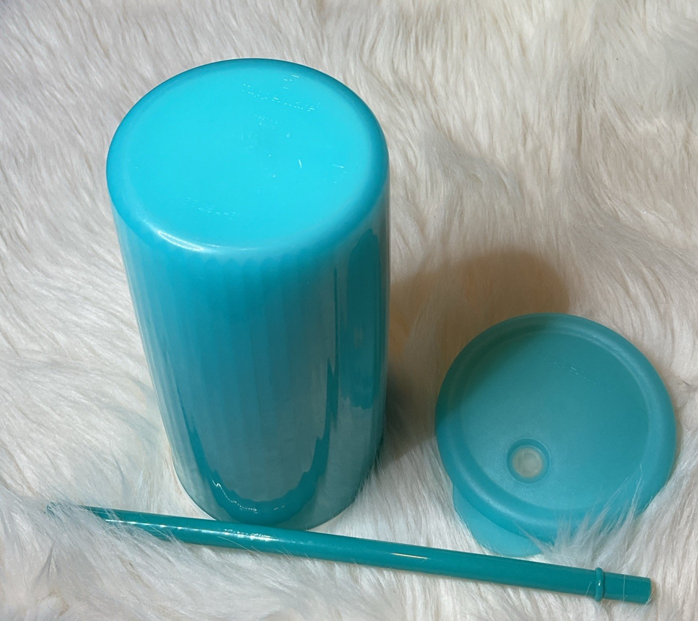 Tupperware Insulated Tumbler Straw Seal Lid Aqua 24oz 3329A CLEAN
