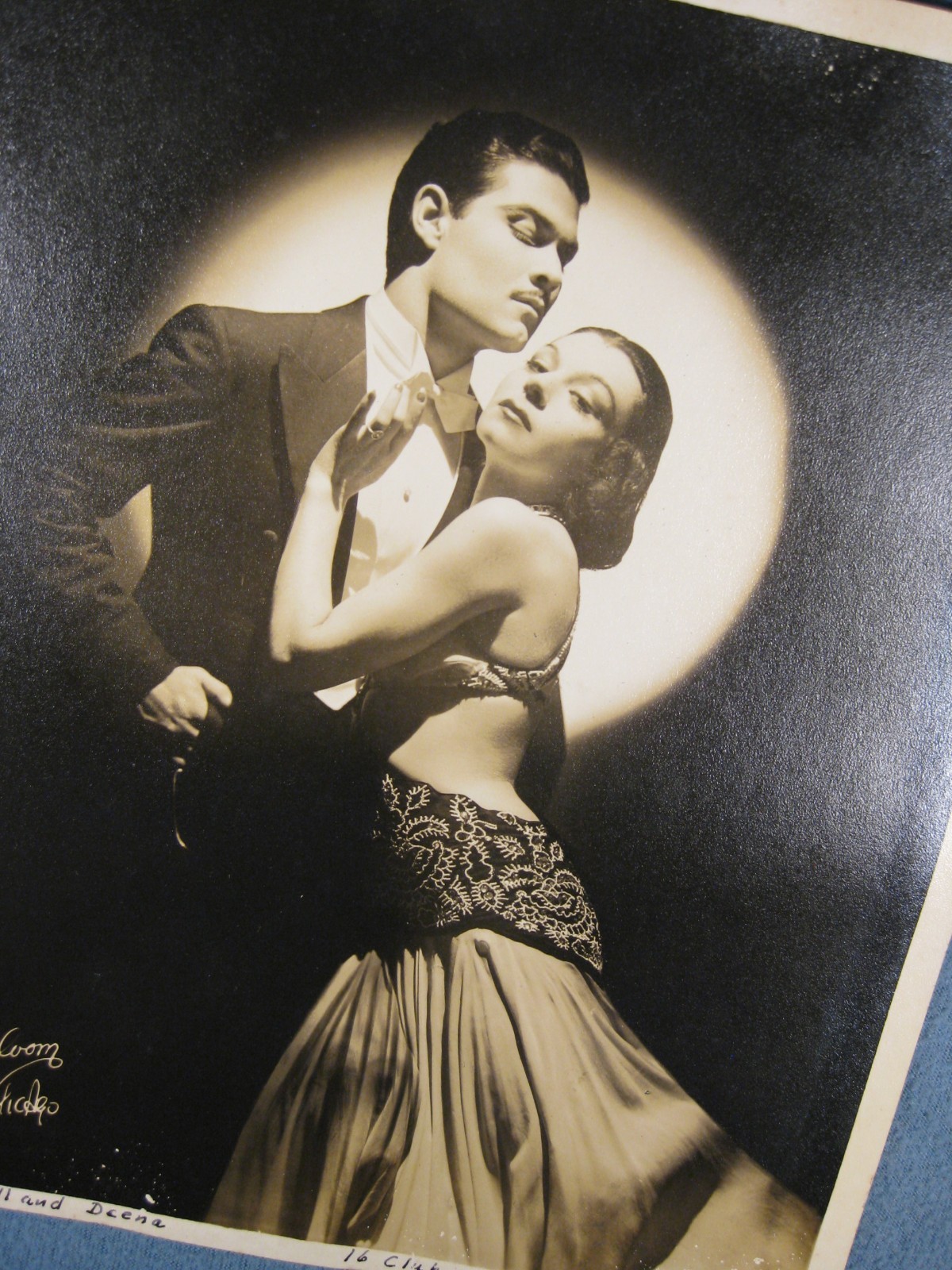 Original 1936 Club 16 Chicago Burlesque Dancer Newell & Deena Photo 8″ X 10″