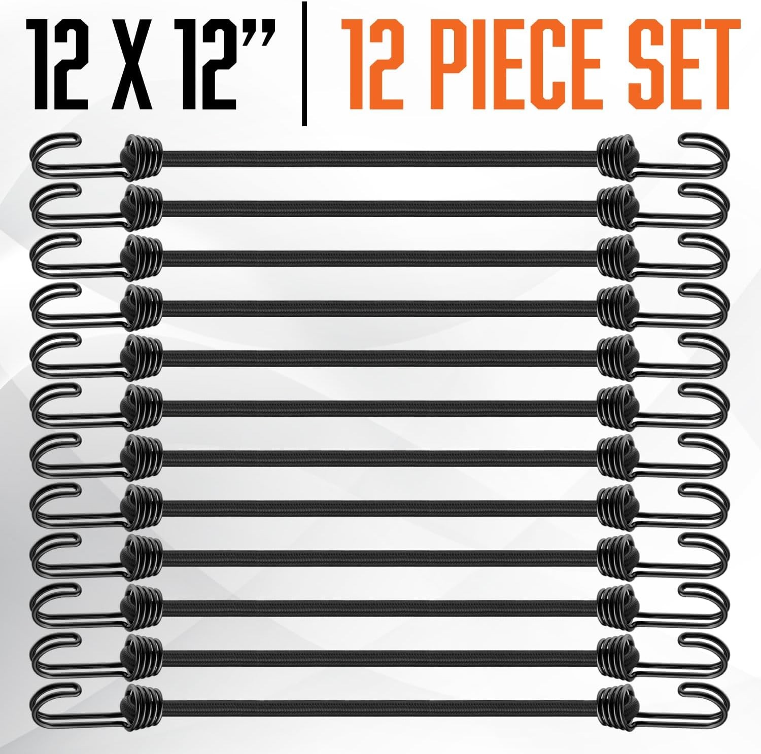 Small Bungee Cords with Hooks – Mini Bungee Cords Heavy Duty Outdoor – Short Bun