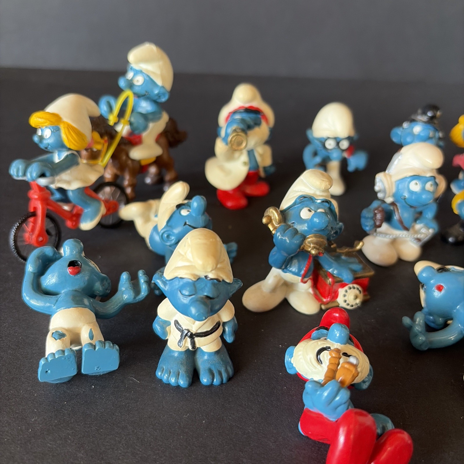 Lot of 26 80’s Vintage Smurf Figures (Empire + Schleich Peyo Mixed Collection!)