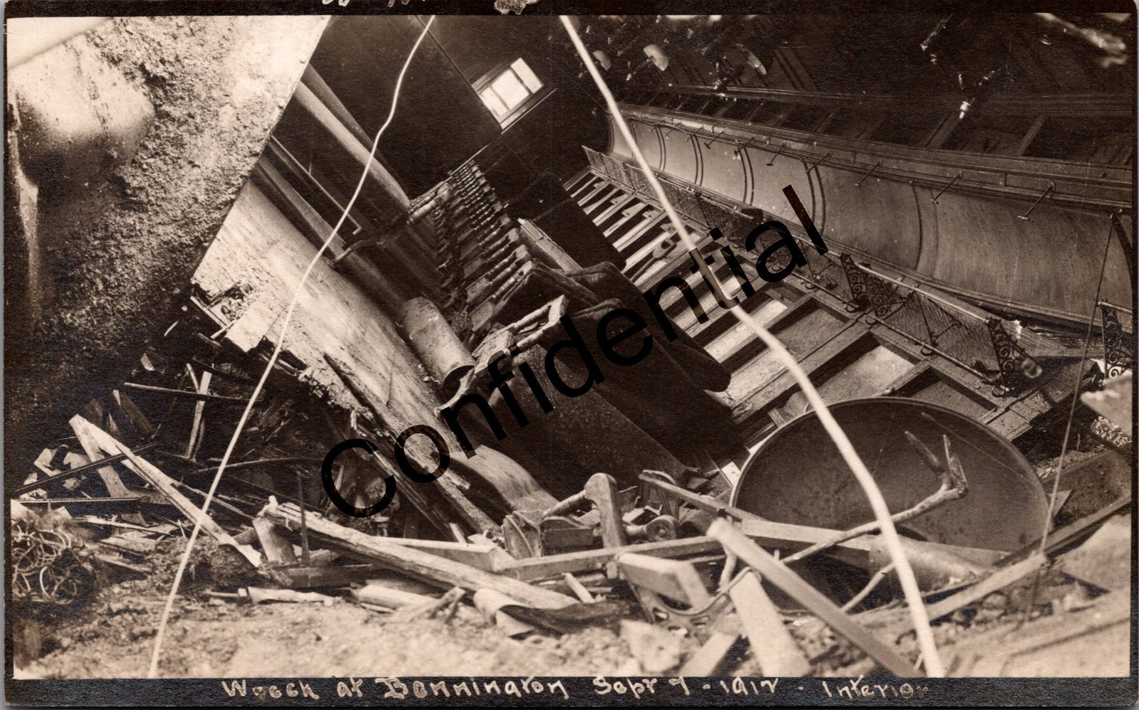 Real Photo Rutland Railroad Train Wreck At Bennington VT Sept 1912 RPPC Y125
