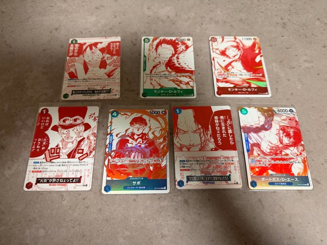 One Piece Card Game Comic Parallel 7 Card Set Japanese Edition Collection