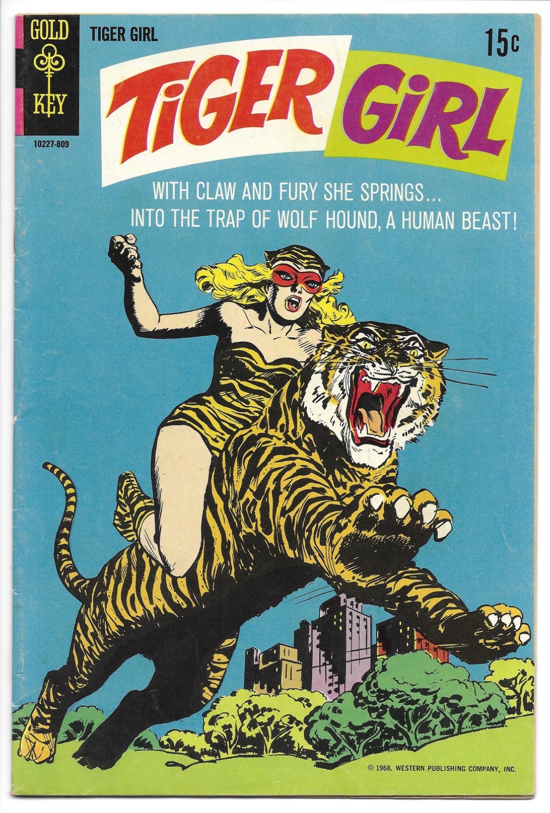 TIGER GIRL #1 FN 6.0 SILVER AGE GOLD KEY! PIN-UP BACK COVER VARIANT! ONE-SHOT!