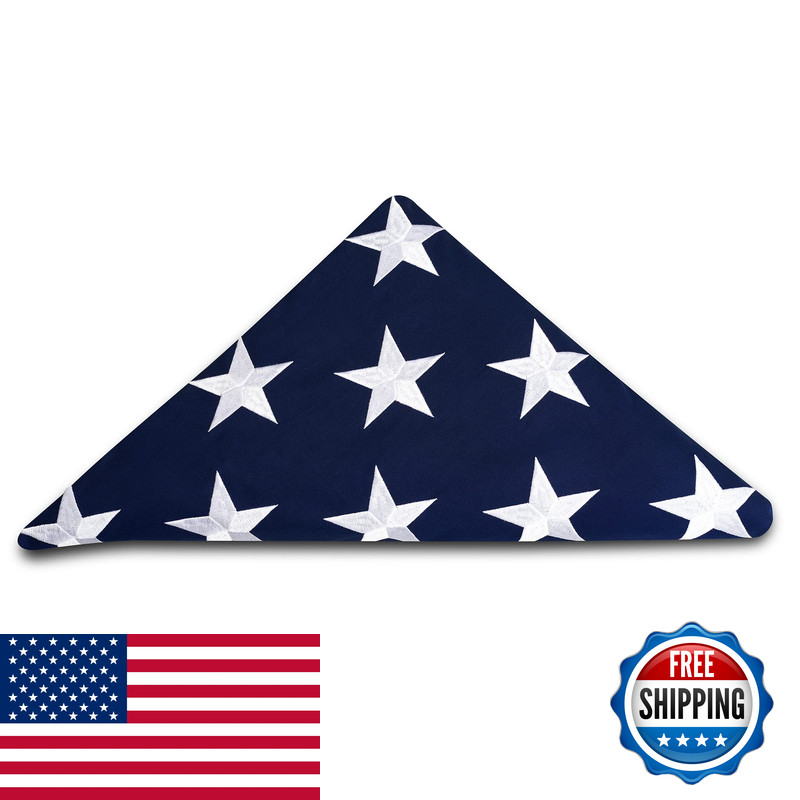 Danf Flag This Folded Memorial Flag American Us Cotton Flag 5X9.5 Ft Premium