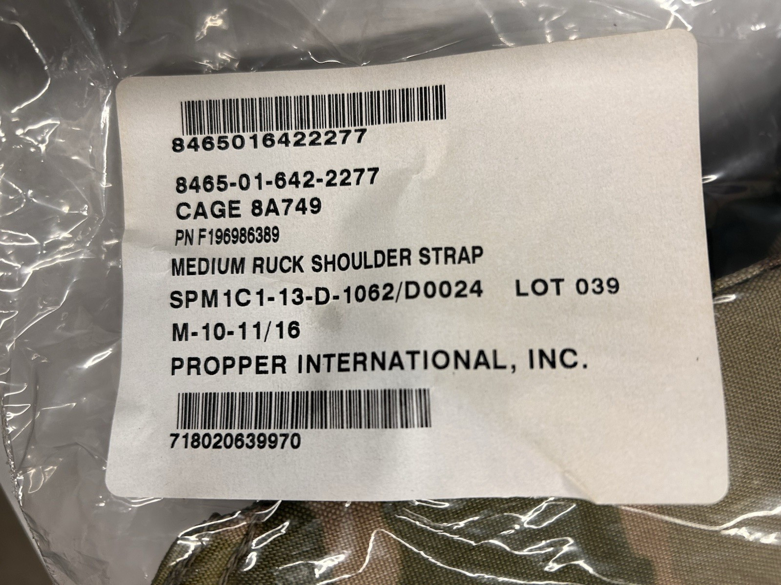 MOLLE II Shoulder Straps For Medium Rucksack MULTICAM New From Original Case