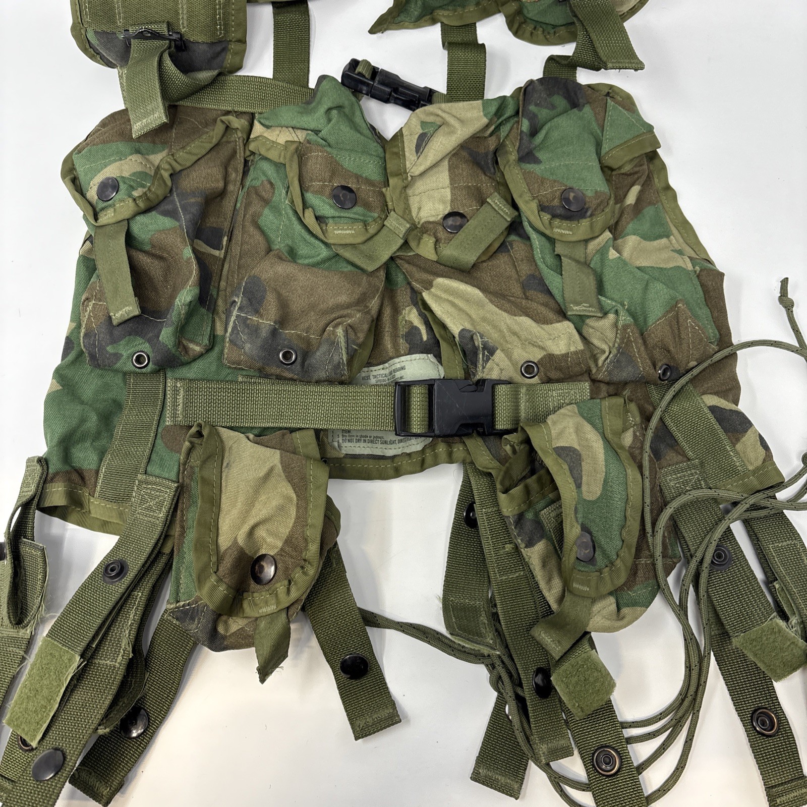 USGI Military Enhanced Tactical Load Bearing Vest Woodland 8415-01-296-8878