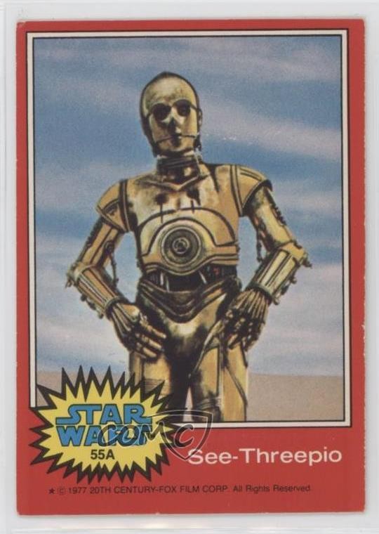 1977 Topps Star Wars UK Edition C-3PO See-Threepio #55A 0c3