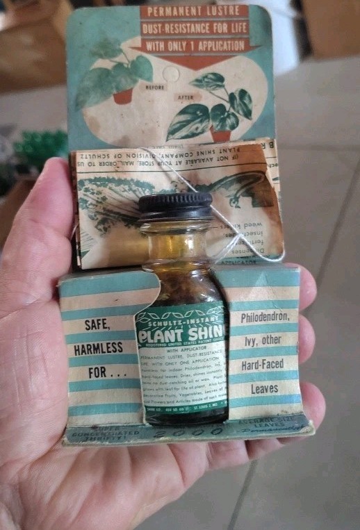 Vintage Schultz-Instant Plant Shine Leaf Polish Bottle Set Original Packaging…