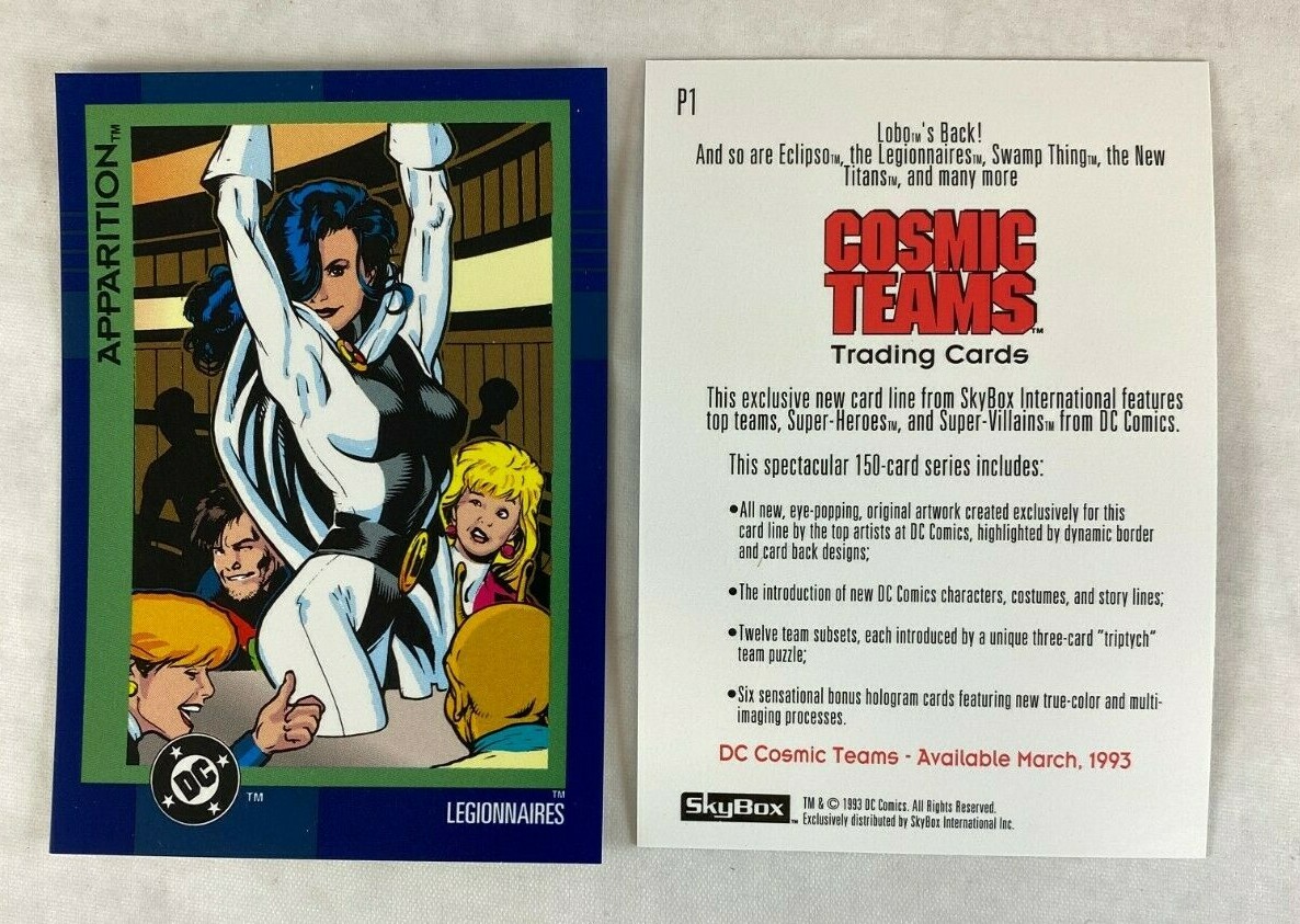 CHEAP PROMO CARD: DC COMICS COSMIC TEAMS Skybox 1993 #P1 APPARITION
