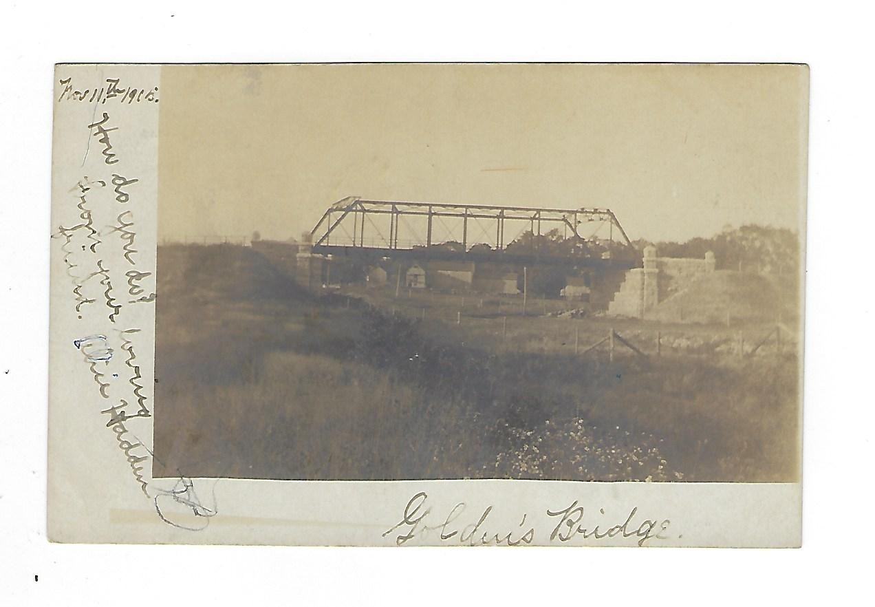 Vintage Postcard – Real Photo – Goldens Bridge, NY – Railroad Bridge 1905 PM