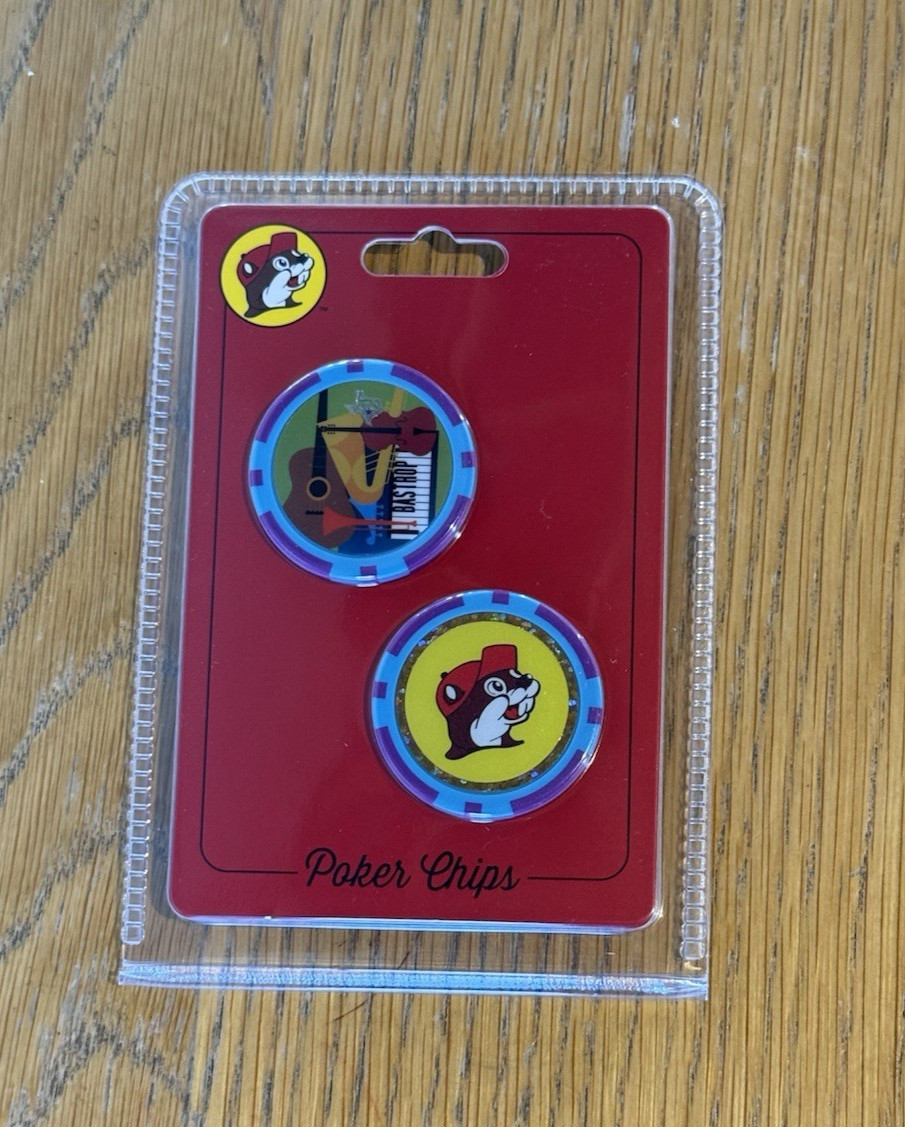 Buc-ee’s Collectible Poker Chips Store Specific- Bastrop Texas – New 2 Pack