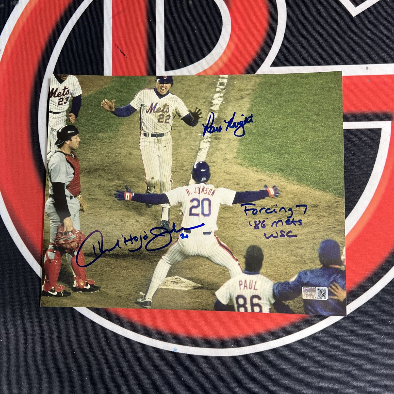 Ray Knight Howard Johnson New York Mets Signed 8X10 Photo Autographed Steiner CX