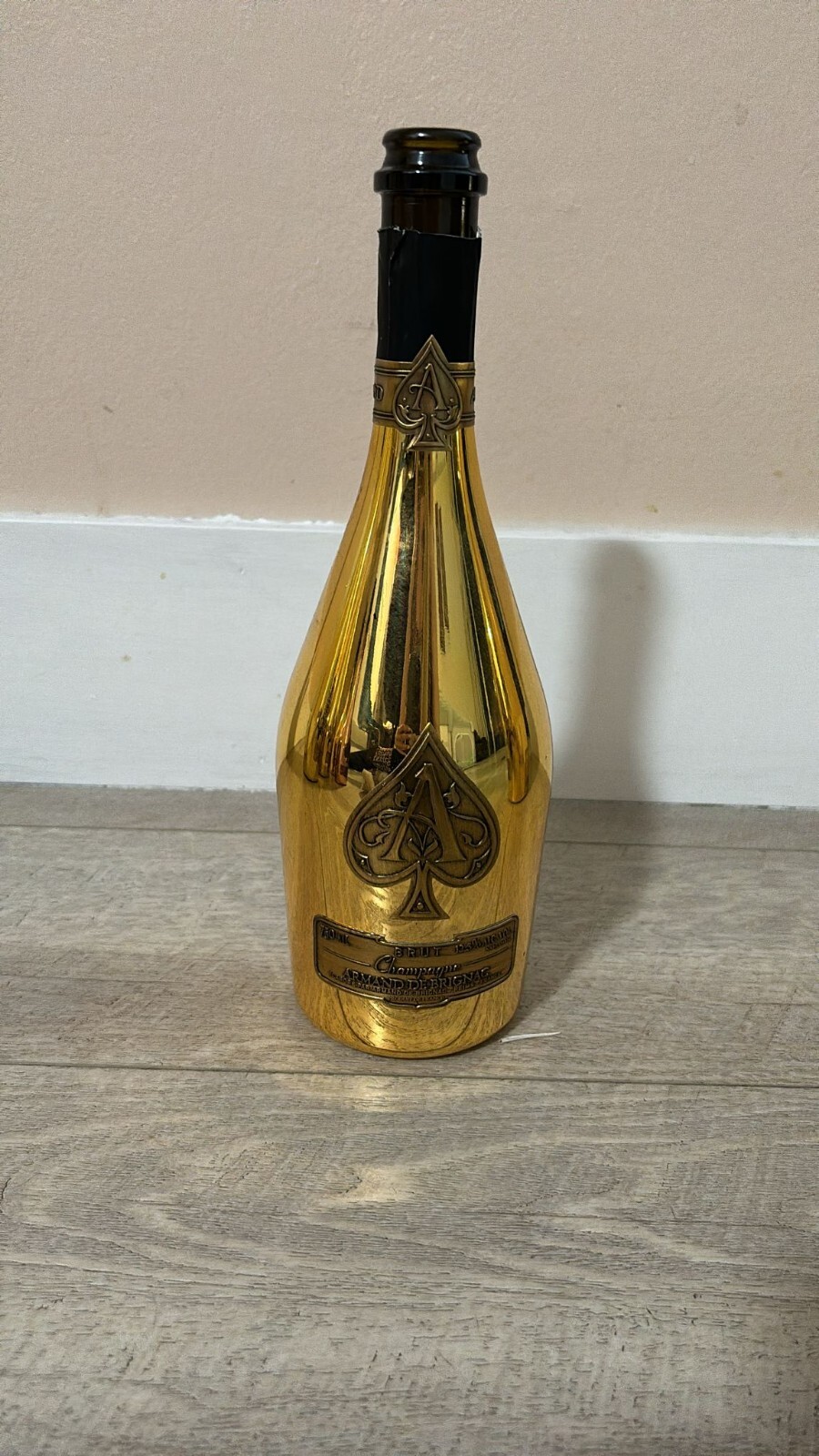 1 Empty Bottle Ace Of Spade 750 ML, Gold Color Brut Champagne Armand Brignac