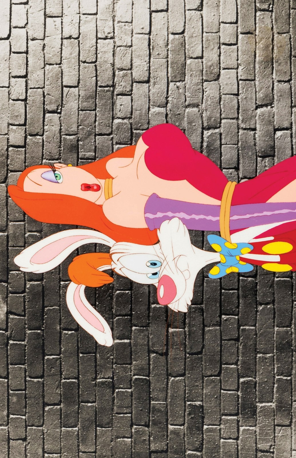 Jessica Rabbit and Roger Rabbit Brick Wall Who Framed Roger Rabbit Poster Print
