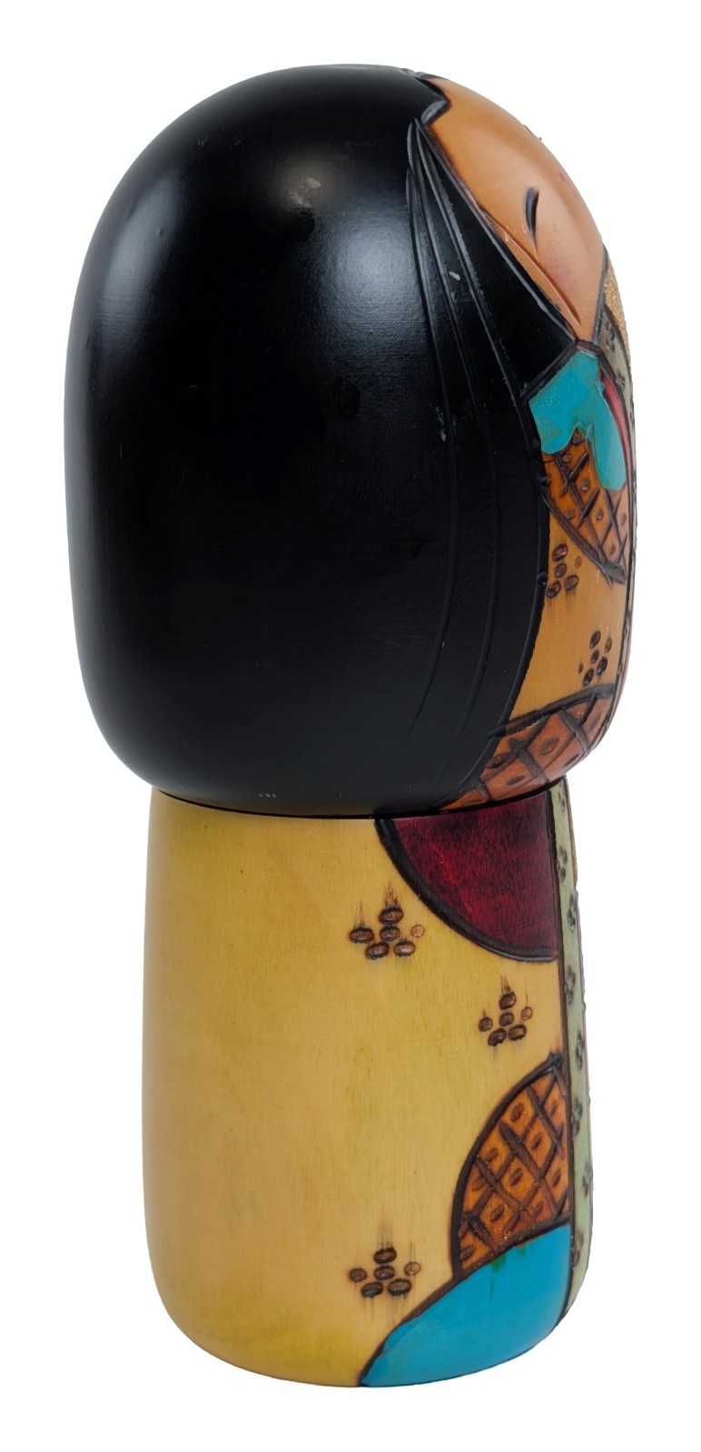 Creative Kokeshi Doll w Colorful Design by Sekiguchi Toshio from Japan 16cm 6.3″