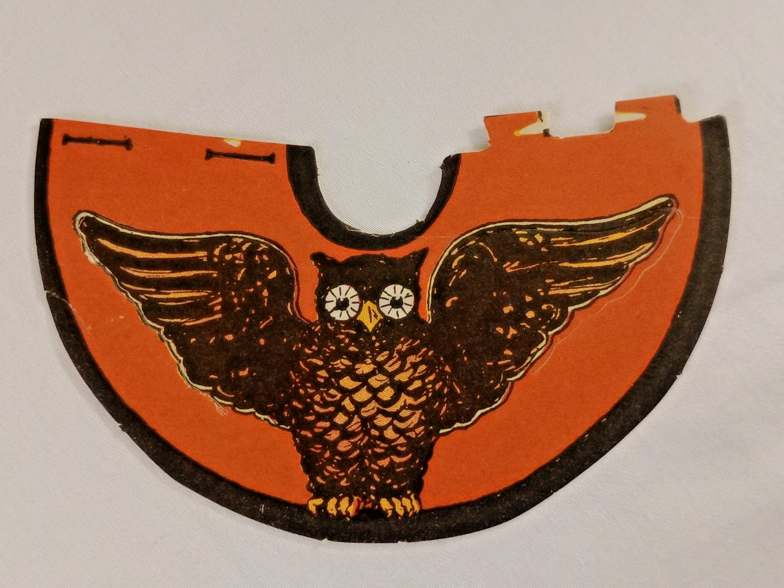 MINT Antique Vintage Halloween Beistle Party Table Decor Owl Candle Stand 1920s