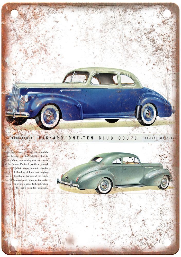 1941 Packard Vintage Automobile Ad Retro Look Reproduction Metal Sign A3302