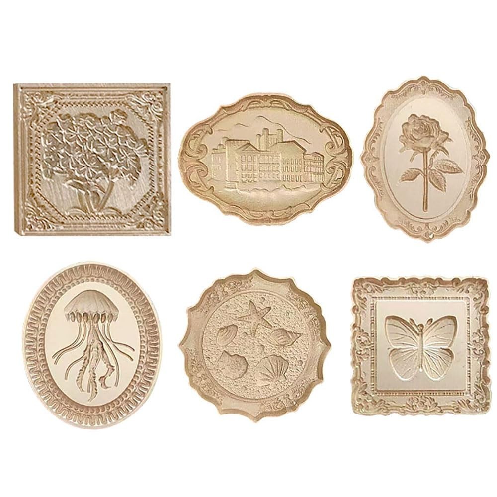 7-Piece Vintage Wax Seal Stamp Set – Beautiful Patterns for Creative Gifting