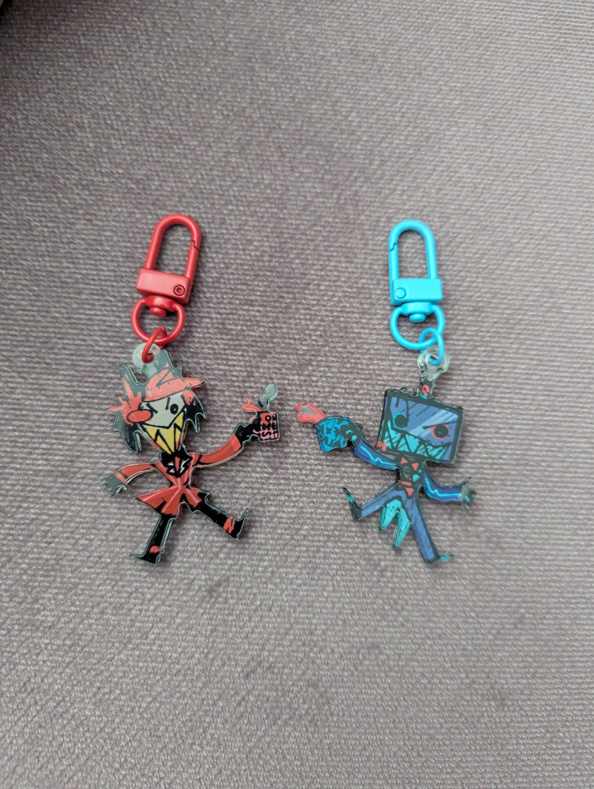 Alastor Vox Hazbin Hotel Keychains Radiostatic Fanmade Acrylic