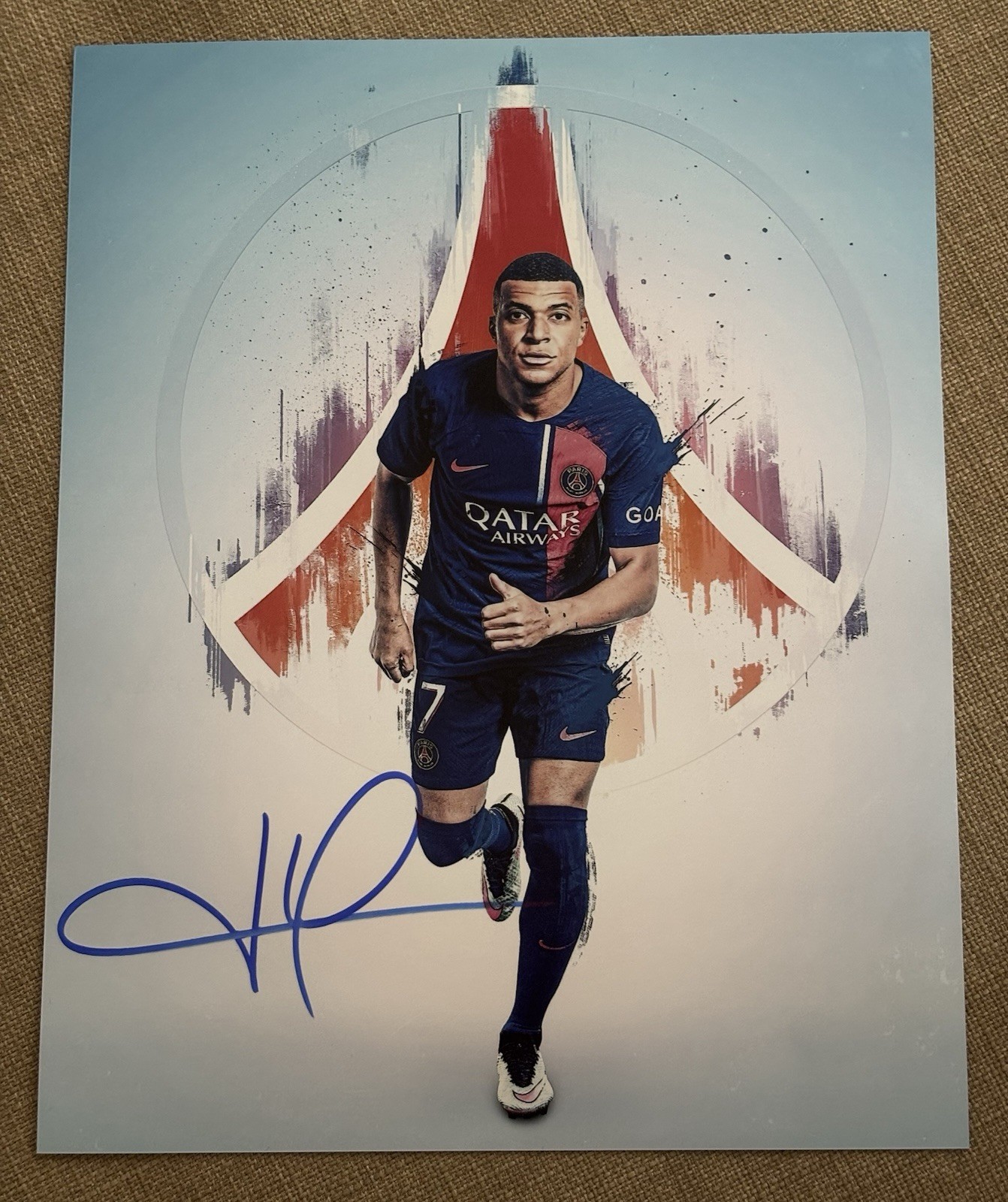 Kylian Mbappé Signed Photo, 8×10 with COA, France, World Cup