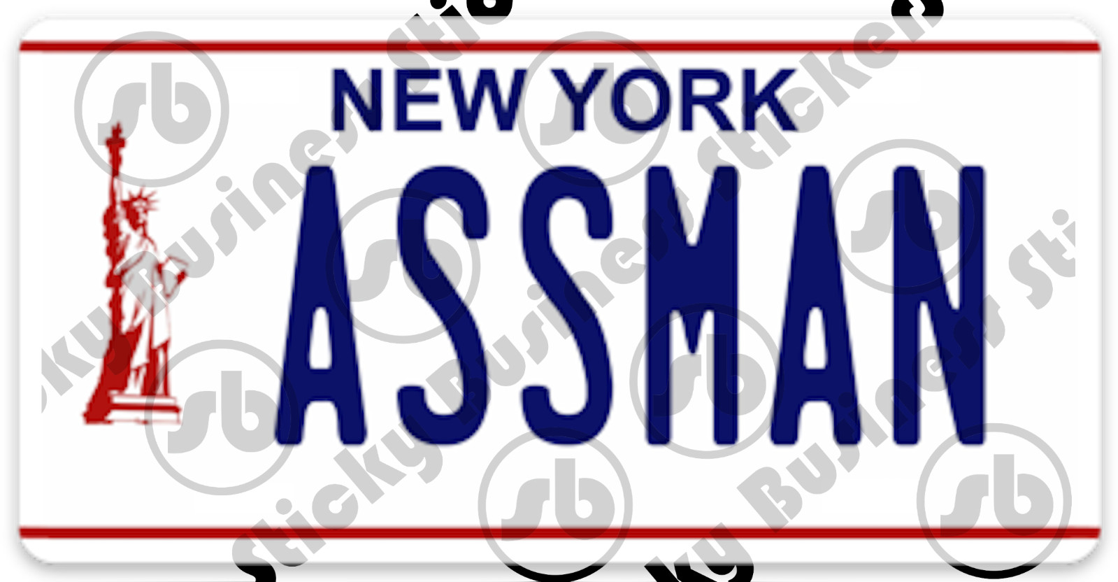 Seinfeld Sticker Kramer Assman New York License Plate 4 inch Laptop Bottle