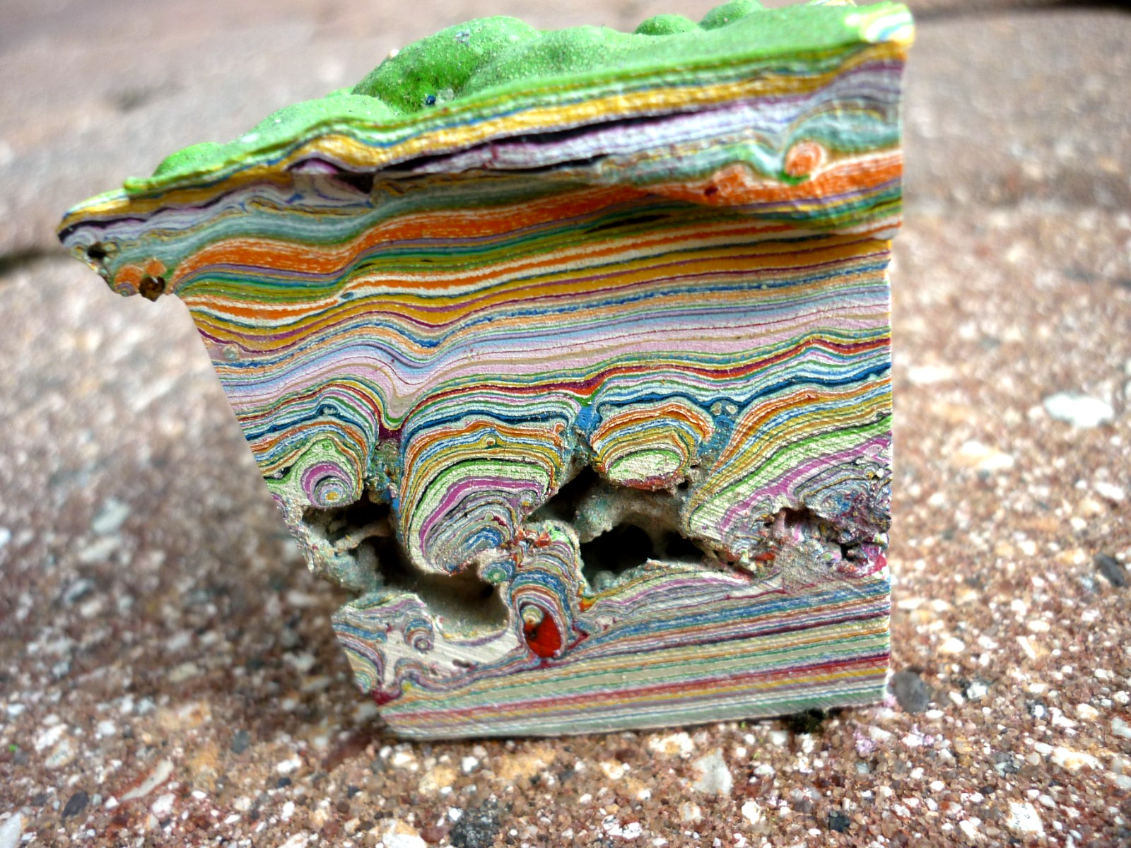 Paint Deposit Agate Piece Fordite Rough Surfite — 113 Grams