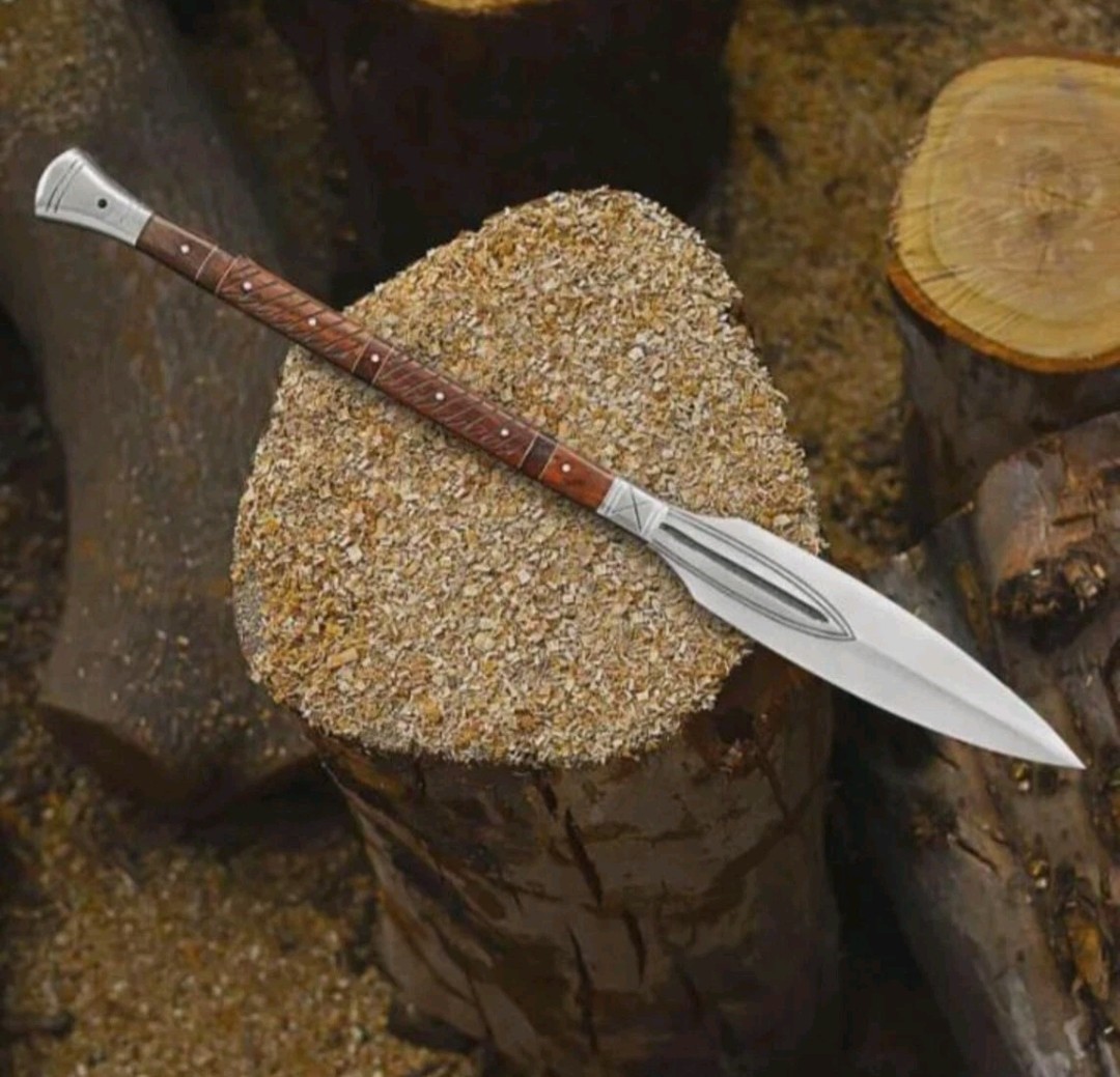 Custom Handmade Carbon Steel Blade Traditional Viking Spear | Hunting 35 inches.