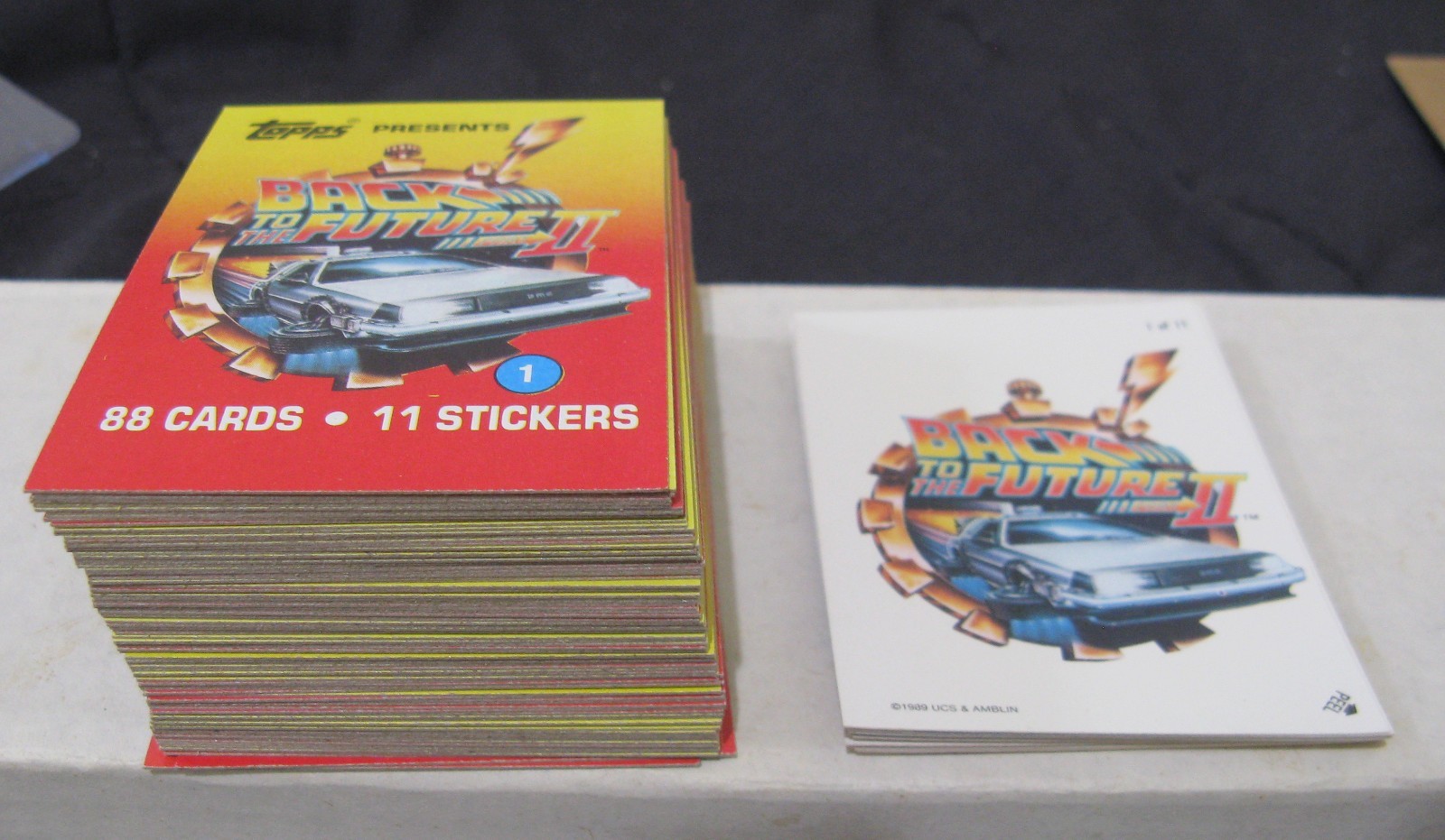 1989 Topps Back To The Future Part II 2 Complete Set 88 cards With 11 Stickers