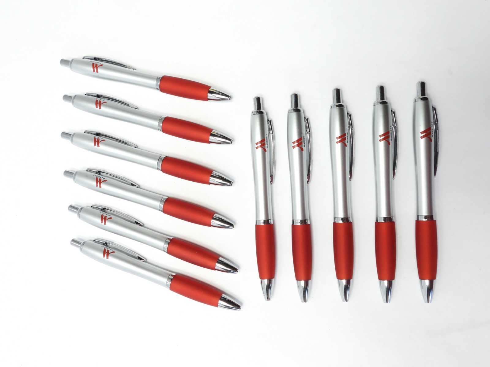 12 pcs Black Ballpoint Pens Push Button Nice Quality Marriott Advertising Bulk L
