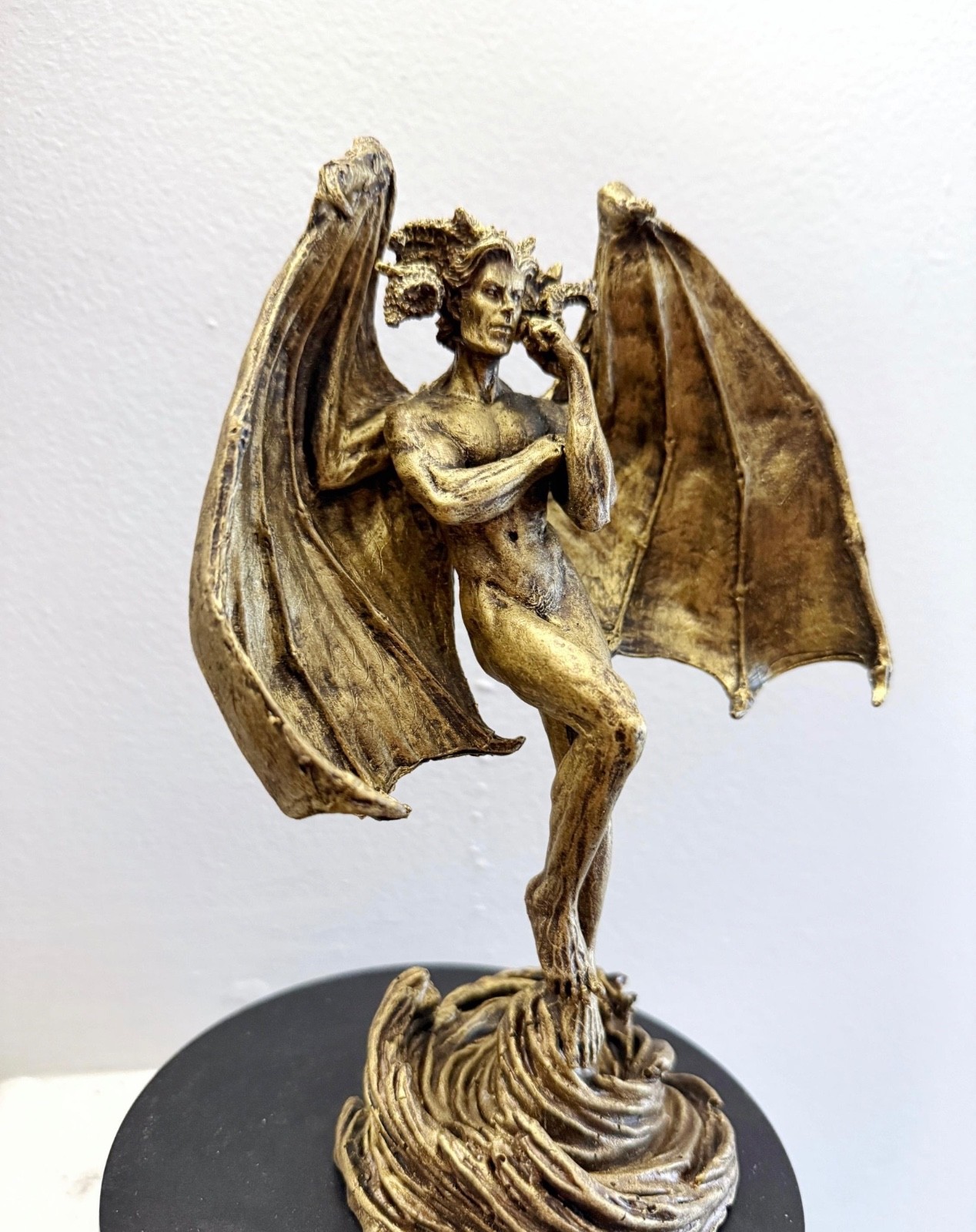 Lucifer Statue Fallen Angel Morningstar Figurine Satanic Occult Altar Decor