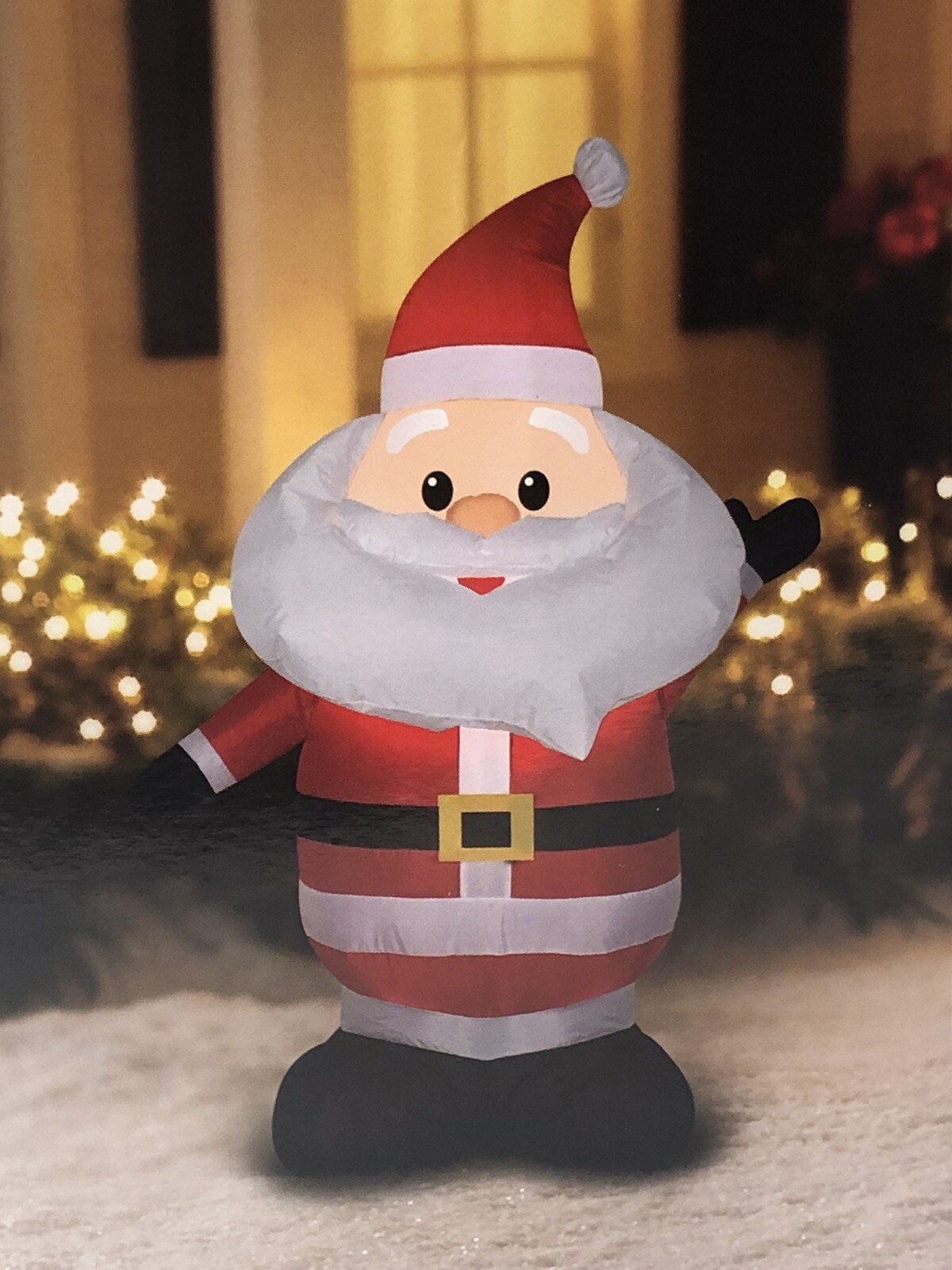 Holiday Time Airblown Inflatable Santa Christmas Yard Decor 4ft Tall