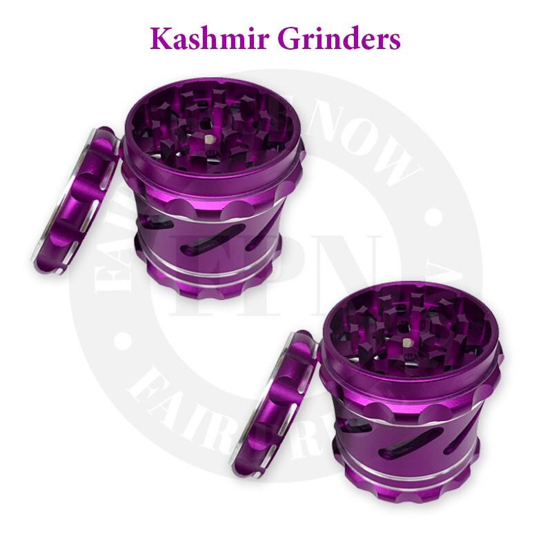 Purple Metal Aluminum Grinder Tobacco Herb Spices Crusher Pack of 2 by Kashmir