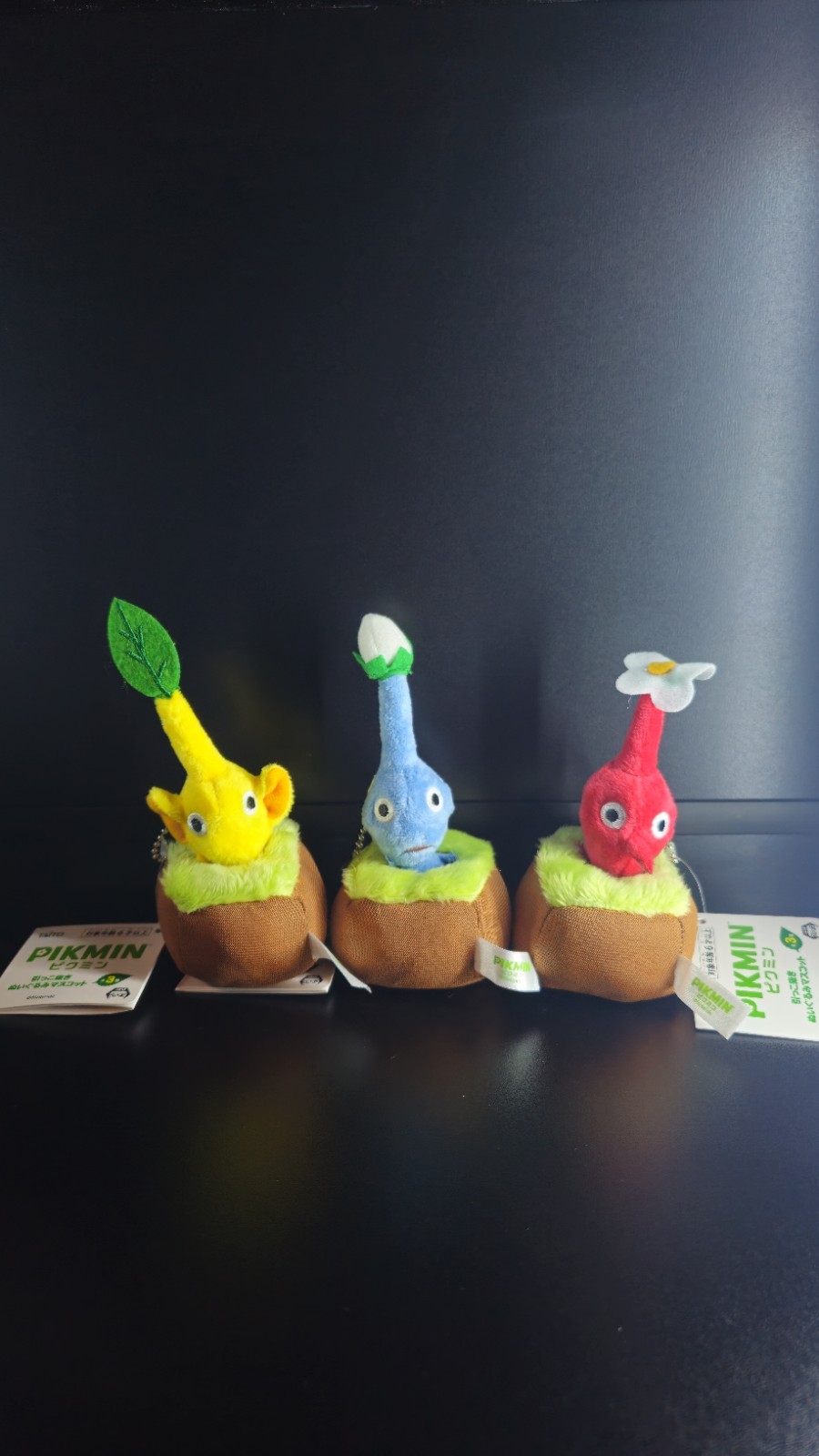 Nintendo Pikmin Pop Out Plush Set of 3 Red Blue Yellow Taito Japan Exclusive NEW