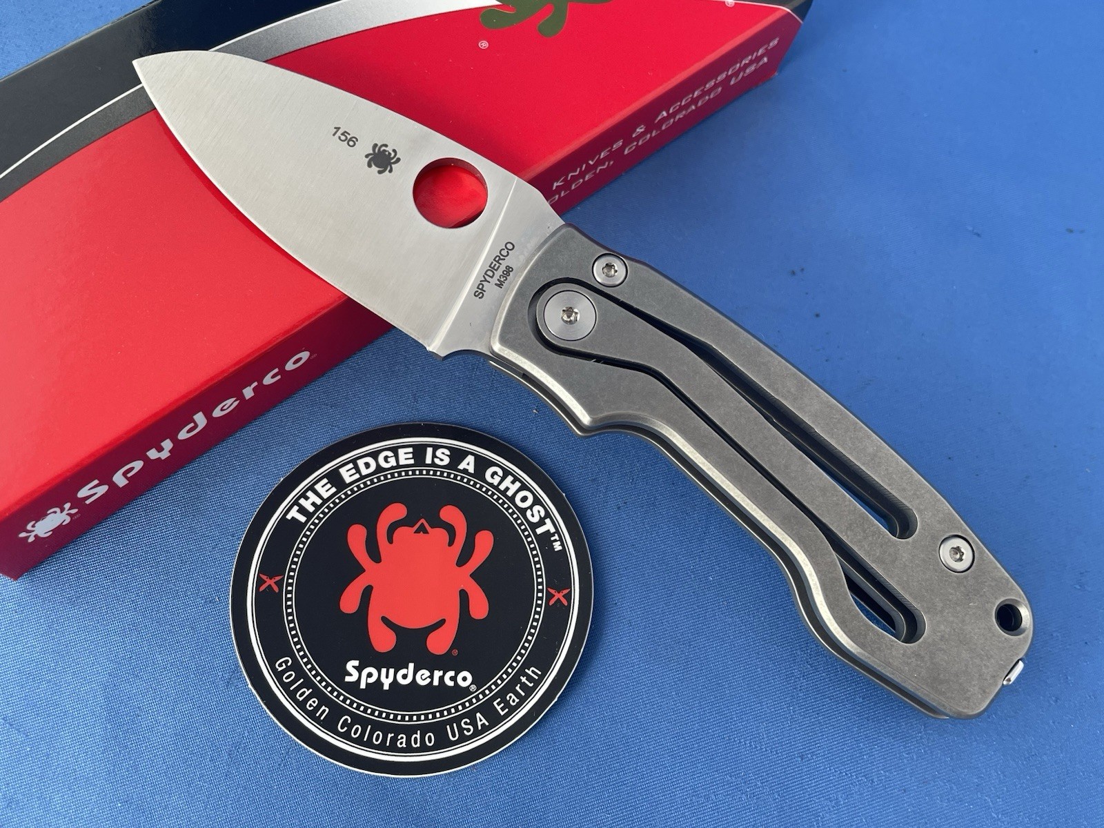 Spyderco C269TIP PITS 2 Slipit Knife Bohler M398 Stainless Titanium Handle #156